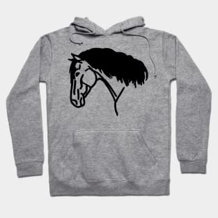 thick mane horse Hoodie